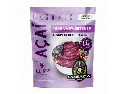 Acai mrazené pyré bez cukru 4x100g  400 g