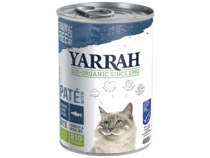 Mačacia paštéta slede a spirulina 400 g BIO YARRAH