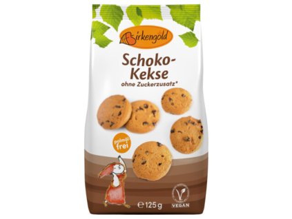 Keksy ovsené čokoládové bez cukru 125g Birkengold