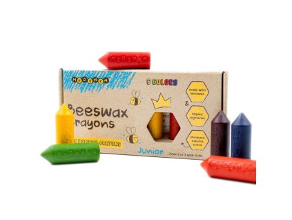 medenka prirodne pastelky zo vcelieho vosku a s organickymi pigmentami 6 farieb klasicke 01