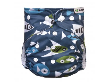 Nohavičková plienka AIO - Prebaľovací set patentky Fish