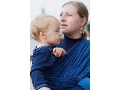 Storchenwiege Šatka na nosenie detí Leo Modrá
