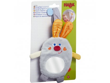 Haba Látková hračka pre bábätko- so zrkadlom na zavesenie Zajačik