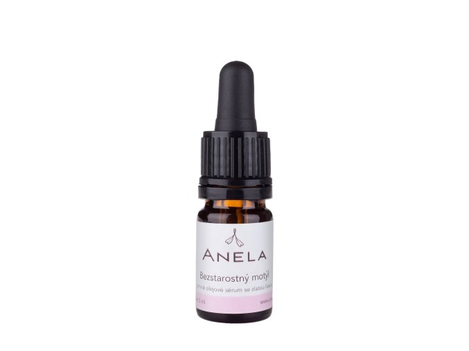 anela bezstarostny motyl olejove serum se zlatou rasou pro suchou a citlivou plet 5 ml vzorek