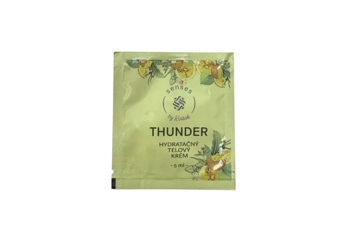 kvitok hydratacni telovy krem senses thunder 5 ml vzorek