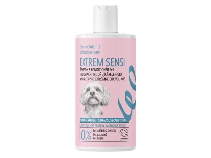 soaphoria extrem sensi hydratacni sampon a kondicioner 2v1 na suchou mastnou a extremne citlivou srst a kuzi 300 ml