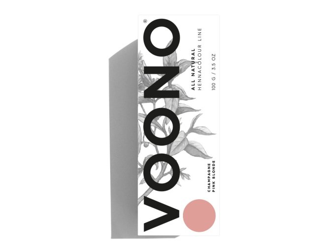 voono prirodni hennova barva na vlasy champagne pink blonde 100 g