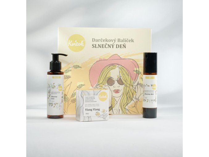 kvitok darkovy balicek slunecny den