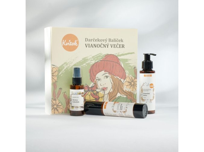 kvitok darkovy balicek vanocni vecer