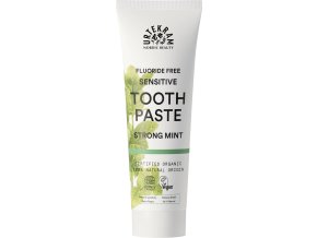 urtekram strong mint sensitive toothpaste fluoride free 75ml