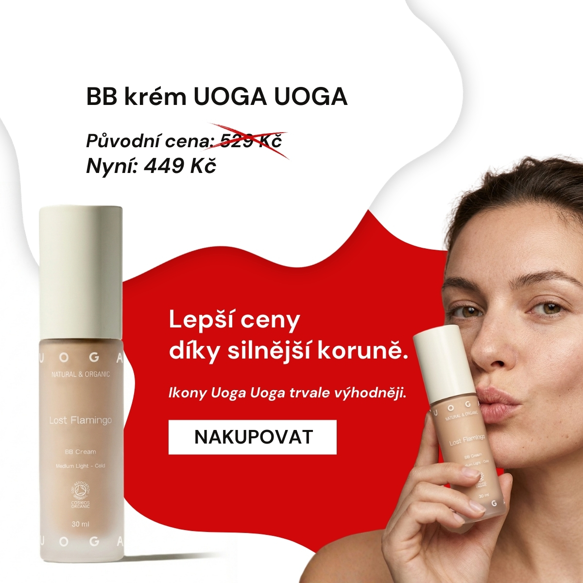 Koruna posílila. Uoga Uoga zlevňuje