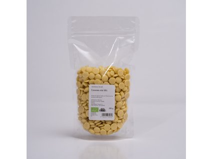 Čokoláda bílá 38% bez lecitinu Bio (Hmotnost 250 g)