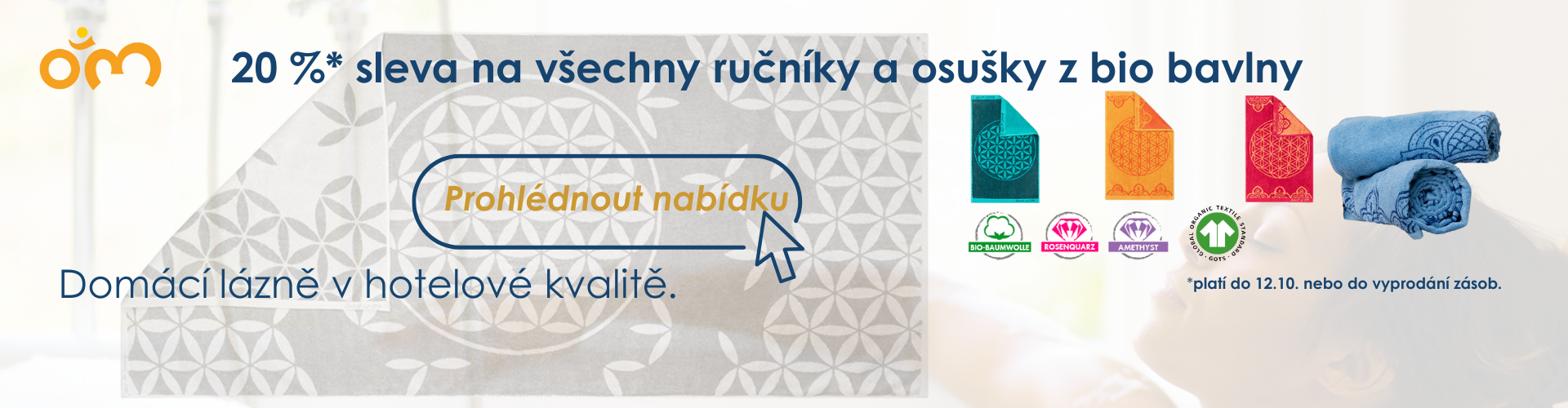 Ručníky a osušky 20 %