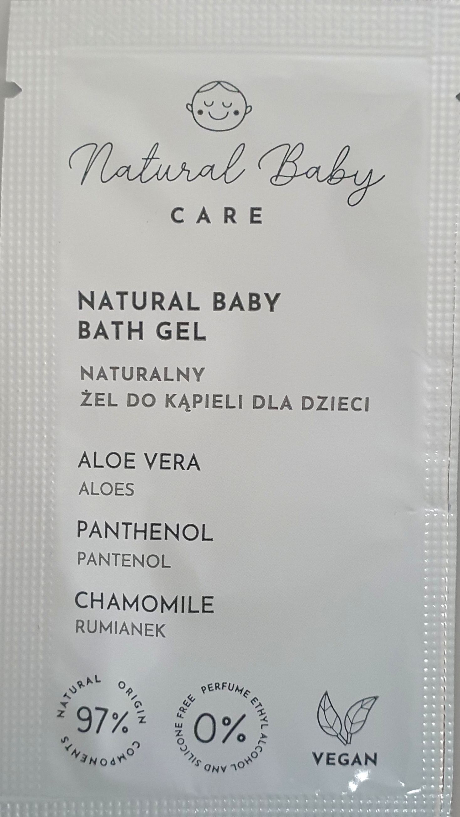 VZOREK - Natural Baby CARE dětský mycí a koupelový gel - 7 ml