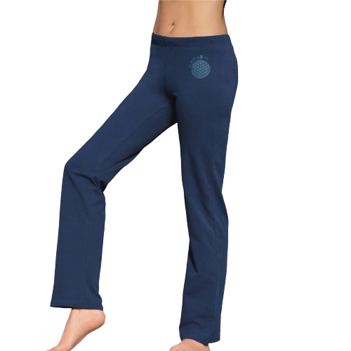 The Spirit of OM wellness kalhoty z bio bavlny dlouhé unisex- tmavě modré Velikost: XS