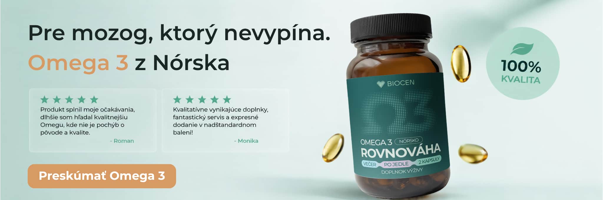 Hero Banner Biocen vitamíny a minerály výživové doplnky stravy Omega 3 a Recenzie