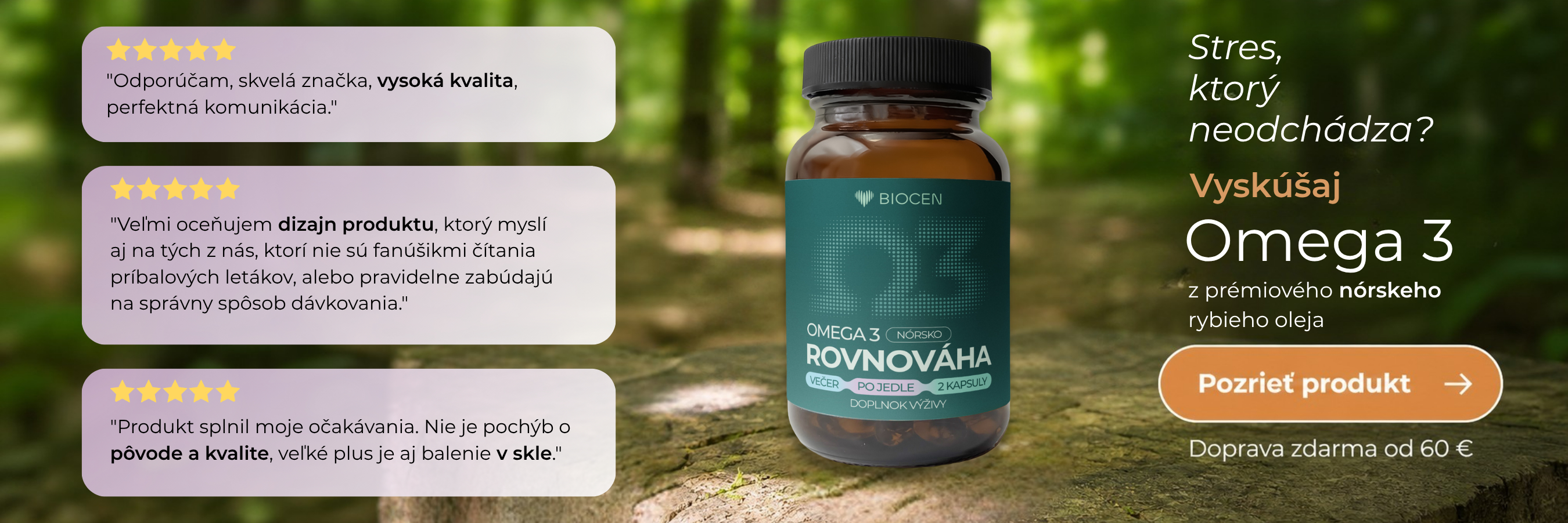 Hero Banner Biocen vitamíny a minerály výživové doplnky stravy Omega 3 a Recenzie