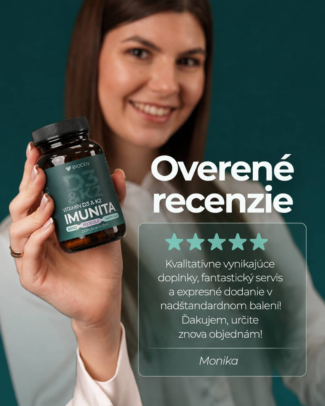 Overené recenzie zákazníkov na Biocen Vitamín D3 a K2