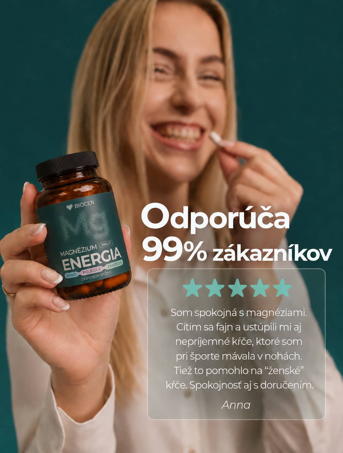 Overené recenzie zákazníkov na Biocen Magnézium ENERGIA malát