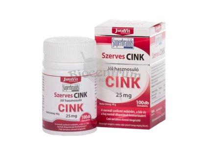 JutaVit Organický Zinok 25mg (100 tabliet)