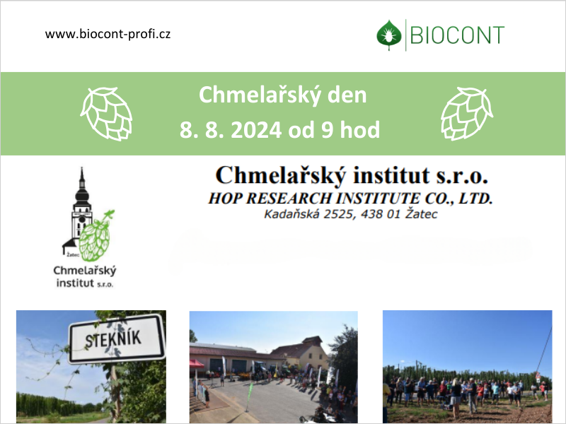 Přijďte se podívat na náš demonstrační pokus v ochraně chmele