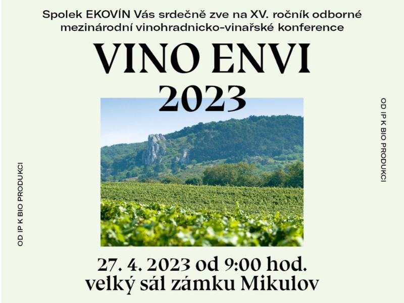 VinoEnvi 2023 zaměřeno na téma - Od IP k BIO produkci