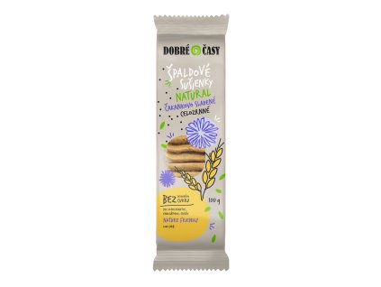 18631 susenky spaldove celozrnne natural s cekankovym slazenim 100 g dobre casy