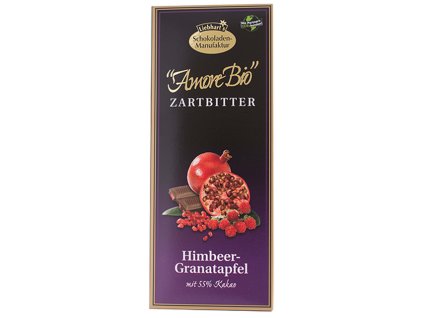 22942 cokolada horka s malinami a granatovym jablkem 100 g bio liebhart s