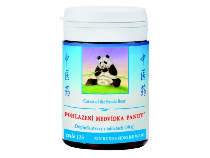 POHLADENIE MEDVEDÍKA PANDY - XIN/XUE RE FENG WAN mod. - TCM Herbs (Objem 100 tabliet / 30 g)