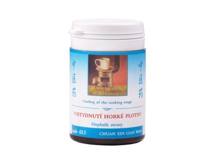 VYCHLADNUTIE HORÚCEJ PLATNE - CHUAN XIN LIAN WAN - TCM Herbs (Objem 100 tabliet / 30 g)