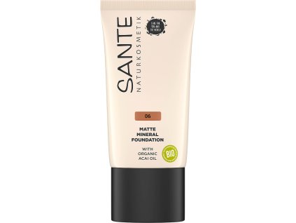 mineralny make up matte 06 warm caramel sante