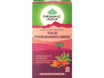 Tulsi s granátovým jablkom a zeleným čajom Organic India