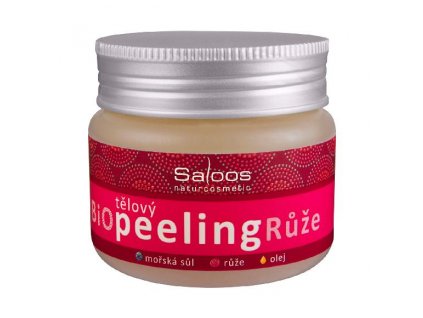 Telový peeling Ruža - Saloos (Objem 140 ml)