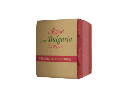 Houba s peelingovým mýdlem Růže 75 g