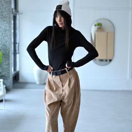 Triko LOLITA roll len blk  (Velikost L)