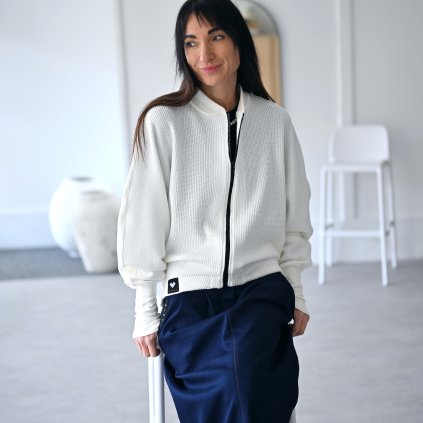 Mikina PERDONA knitted CREAM (Velikost L XL)