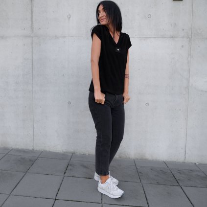 Triko Linen MODAL ČERNÁ