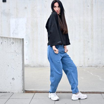Kalhoty COMRO jeans midlle blue