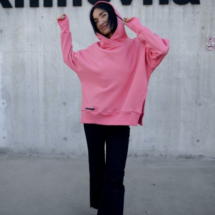 Mikina Porfavor pink losos (Velikost uni)