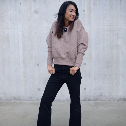 Mikina ARLO 3d structure camel (Velikost L)