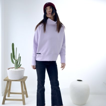 Mikina Fluffy warm light violet (Velikost L XL)