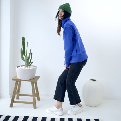 Mikina Fluffy warm royal (Velikost L XL)