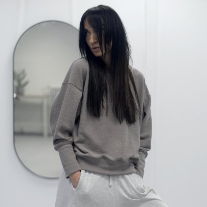 Mikina ARLO 3d melange CAMEL (Velikost L)