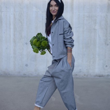 Košile PROXIMA JEANS grey (Velikost L XL)