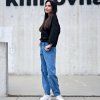 Kalhoty COMPRO jeans midlle blue