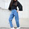 Kalhoty COMPRO jeans midlle blue