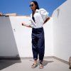 Kalhoty COMPRO melange jeans Navy