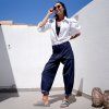 Kalhoty COMPRO melange jeans Navy