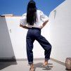 Kalhoty COMPRO melange jeans Navy