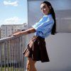 Košile Emily bavlna light blue